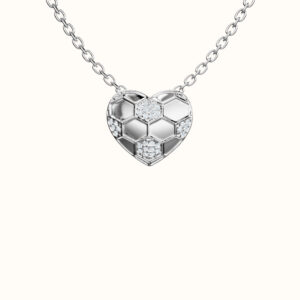 Football Heart Necklace