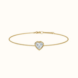 Heart Bezel Solitaire Bracelet