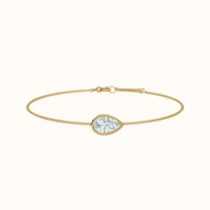 Pear Bezel Solitaire Bracelet