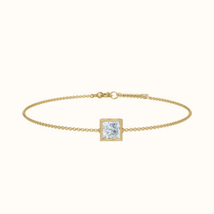 Princess Bezel Solitaire Bracelet