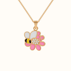 Bee Flower Pendant Necklace