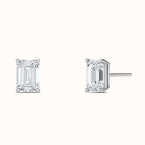Emerald Diamond Studs