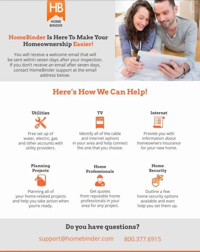 Homebinder Homeowner flyer