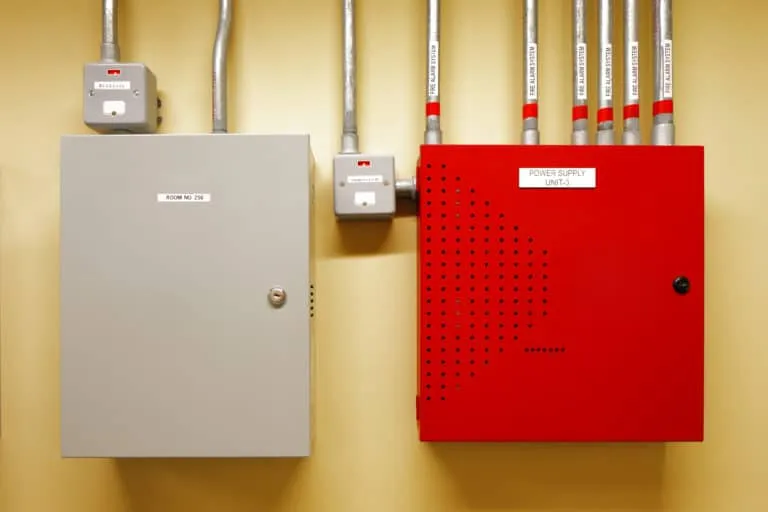 Electrical boxes inside commercial building