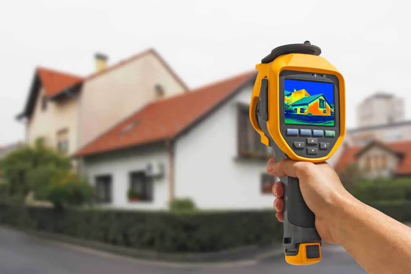 Thermal imaging device scanning home