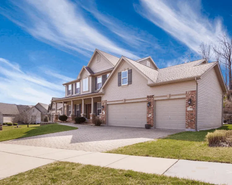 New single-family home with two car garage
