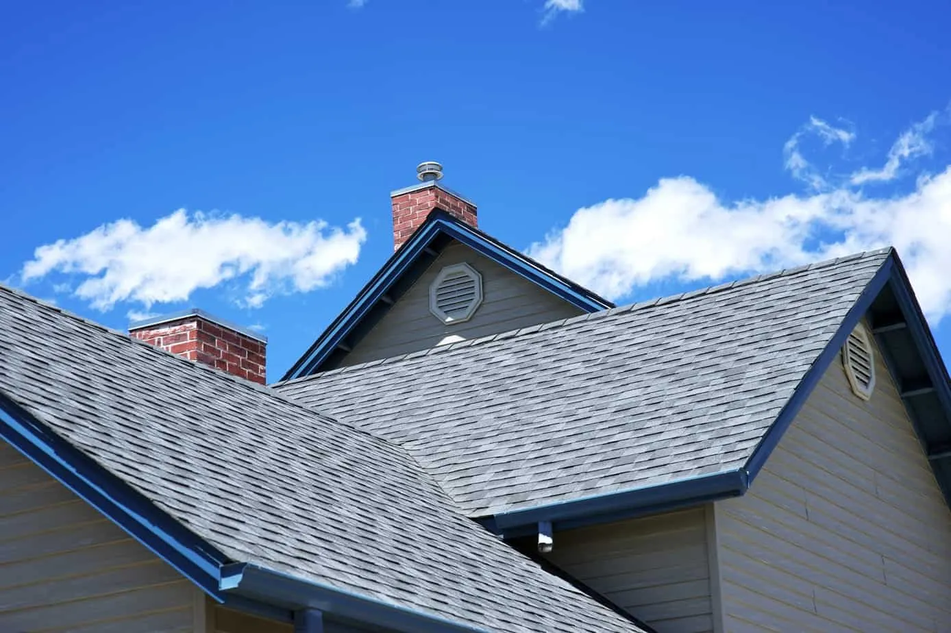 Roof top of single-family home