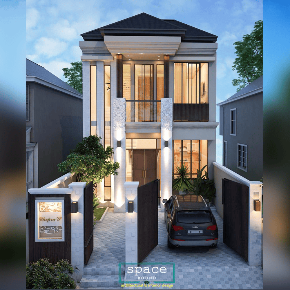 Luxury modern house with sleek architectural design by Sak Designs x Space Bound.