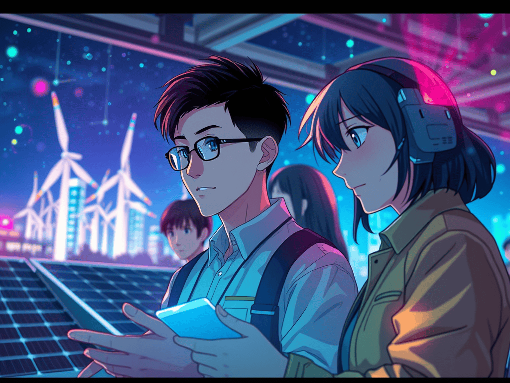 Energy Market 2025 mangastyle! topic new year 2025