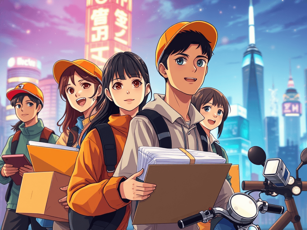 Gig Economy 2025 manga style anime ! topic new year 2025