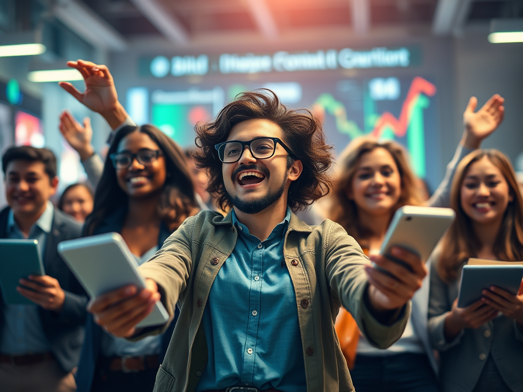 Empowered individuals celebrating financial freedom at a conference, showcasing success with Sakkemoto’s financial strategies. Achieve your financial goals today.