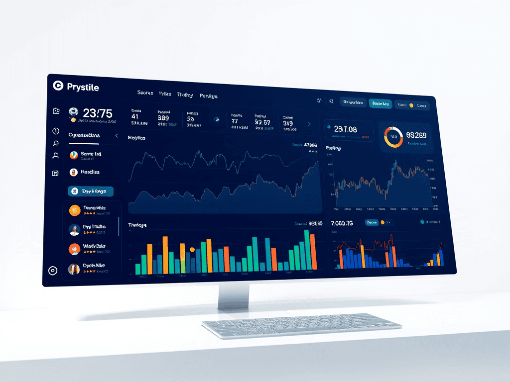 Secure financial dashboard displaying real-time stock and cryptocurrency data for achieving financial freedom with Sakkemoto.