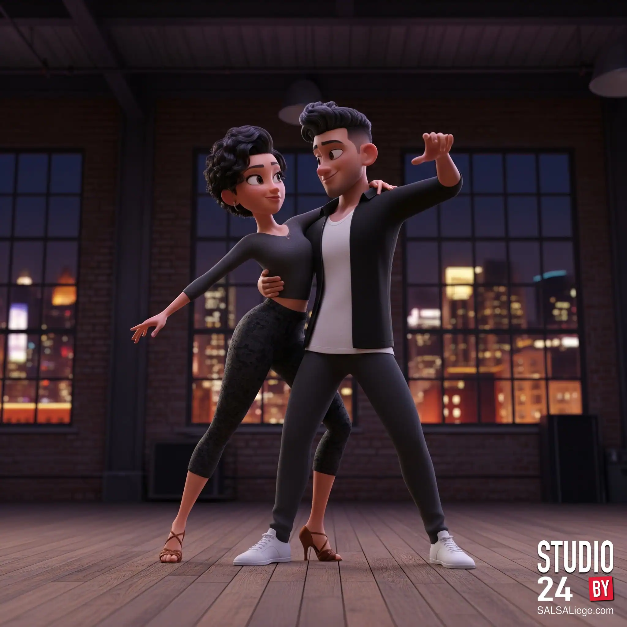 Studio24 Liège - Cours de danse salsa, bachata et kizomba pour tous niveaux dans une salle moderne