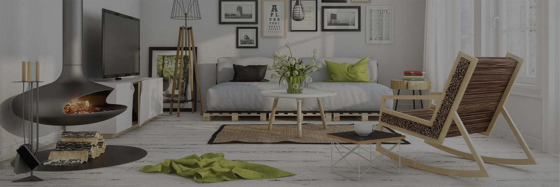 Vardagsrum med modern inredning och skandinavisk stil, fokus på komfort och design från Sängfabriken.