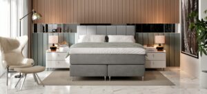 Sängfabriken lyxiga sängyta med modern design och bekvämt sovrumsmöblemang.