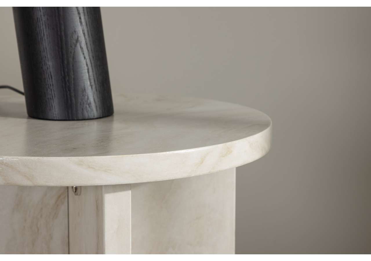 Elegant marmorbord för sovrum och vardagsrum med minimalistisk design.