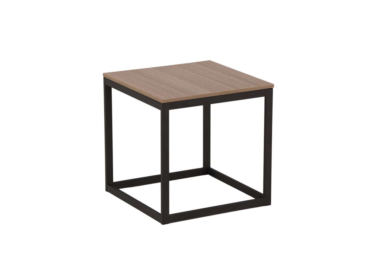 Kvalitetsbord i trä och metall, modern design för sovrum eller vardagsrum.