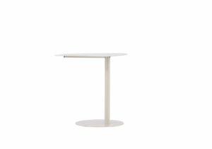 Minimalist vit bord med justerbar höjd, perfekt för moderna hem och kontor.