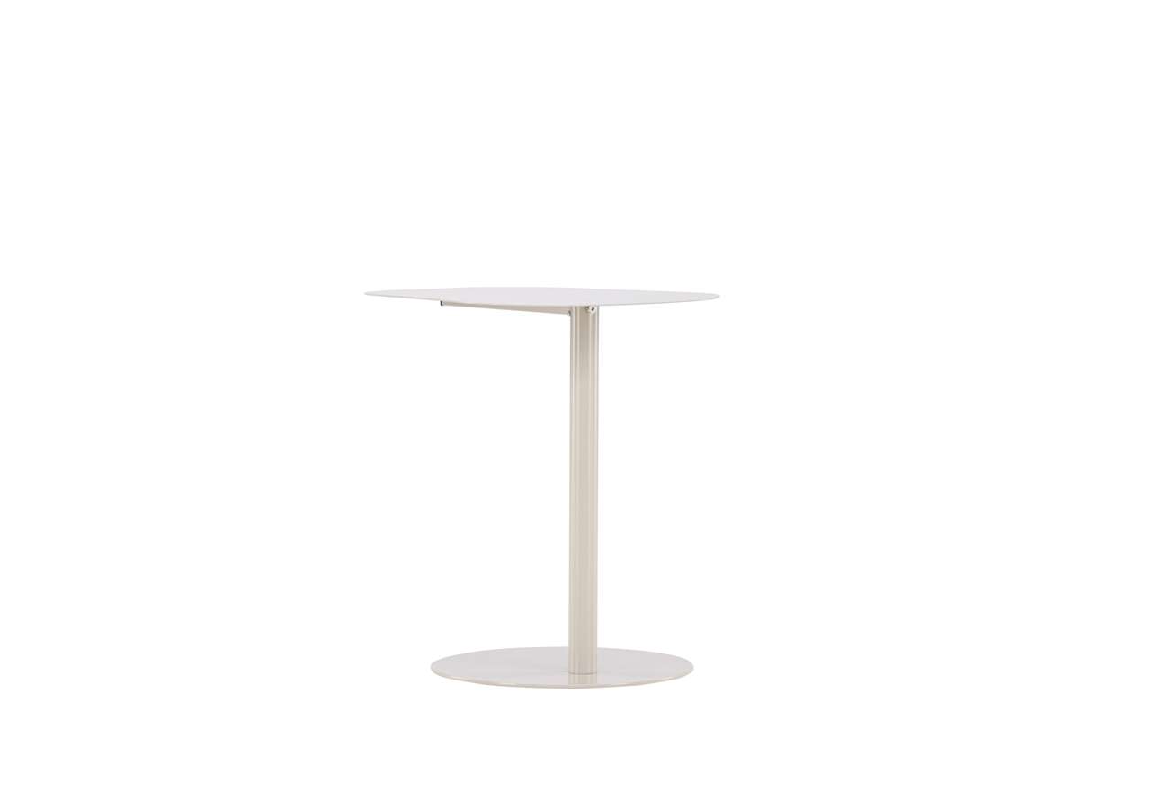 Modern vit sängbord med minimalistisk design för sovrum och vardagsrum.