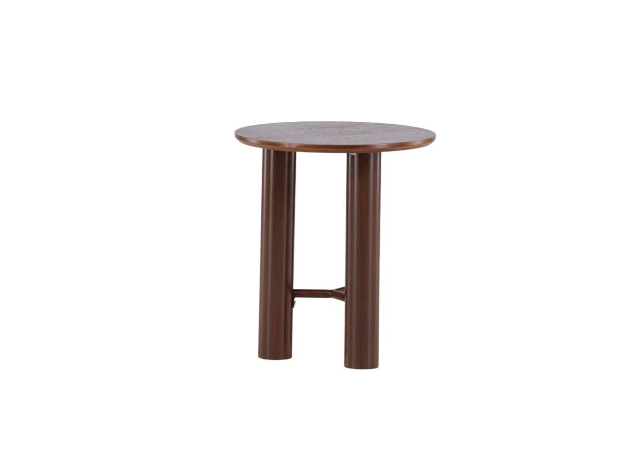 Mellanstort träbord i mörkbrunt trä för moderna hem och sovrum.