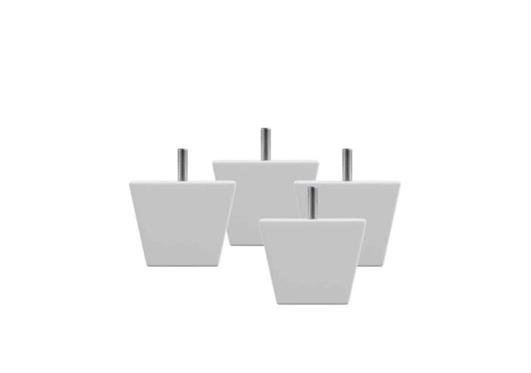 Höjdpunkter till sängben, moderna sängmöbler, vita sängben, försänkt design, möbelben.