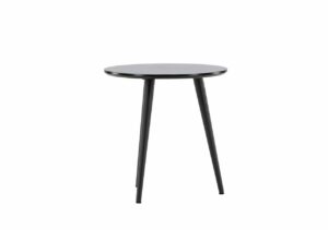 Modern svart soffbord i trä och metall från Sängfabriken.