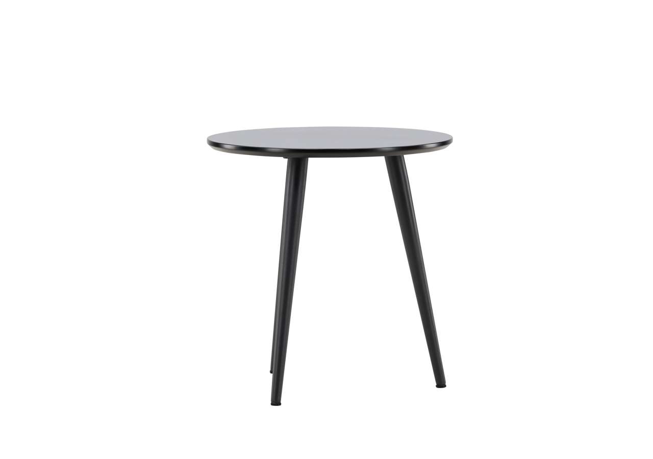 Modern svart soffbord i trä och metall från Sängfabriken.