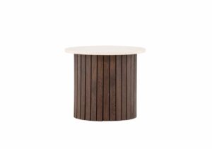 Elegant nattduksbord i ek, exklusiv design för modern sovrumsmiljö.