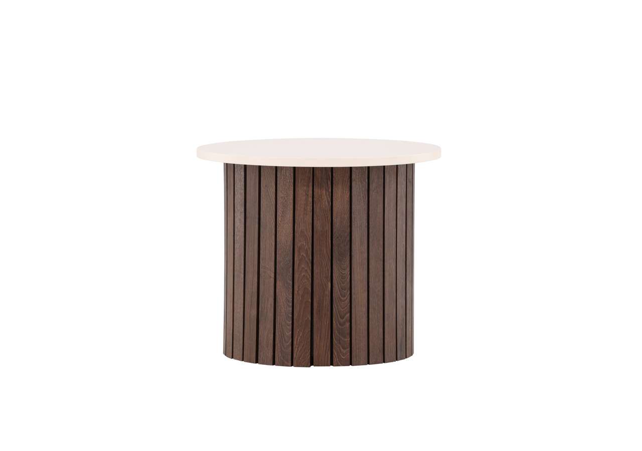 Elegant nattduksbord i ek, exklusiv design för modern sovrumsmiljö.