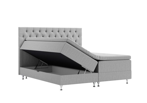 Säng med förvaring och elektrisk justering, modern design, hög komfort.