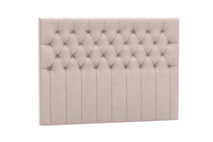 Elegant sänggavel i velvet, skandinavisk design, hög kvalitet.