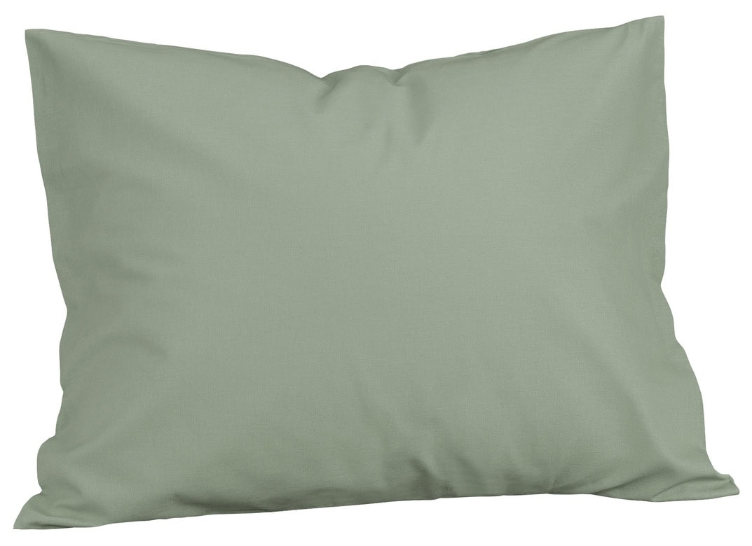 Mjuk grå kudde i högkvalitativt sovtextil.