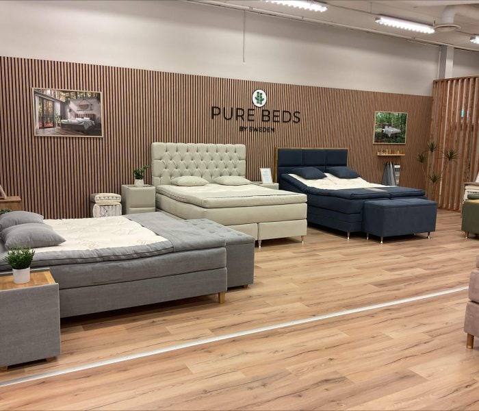 Vackra och moderna sängar för sovrum av hög kvalitet på Sängfabriken.