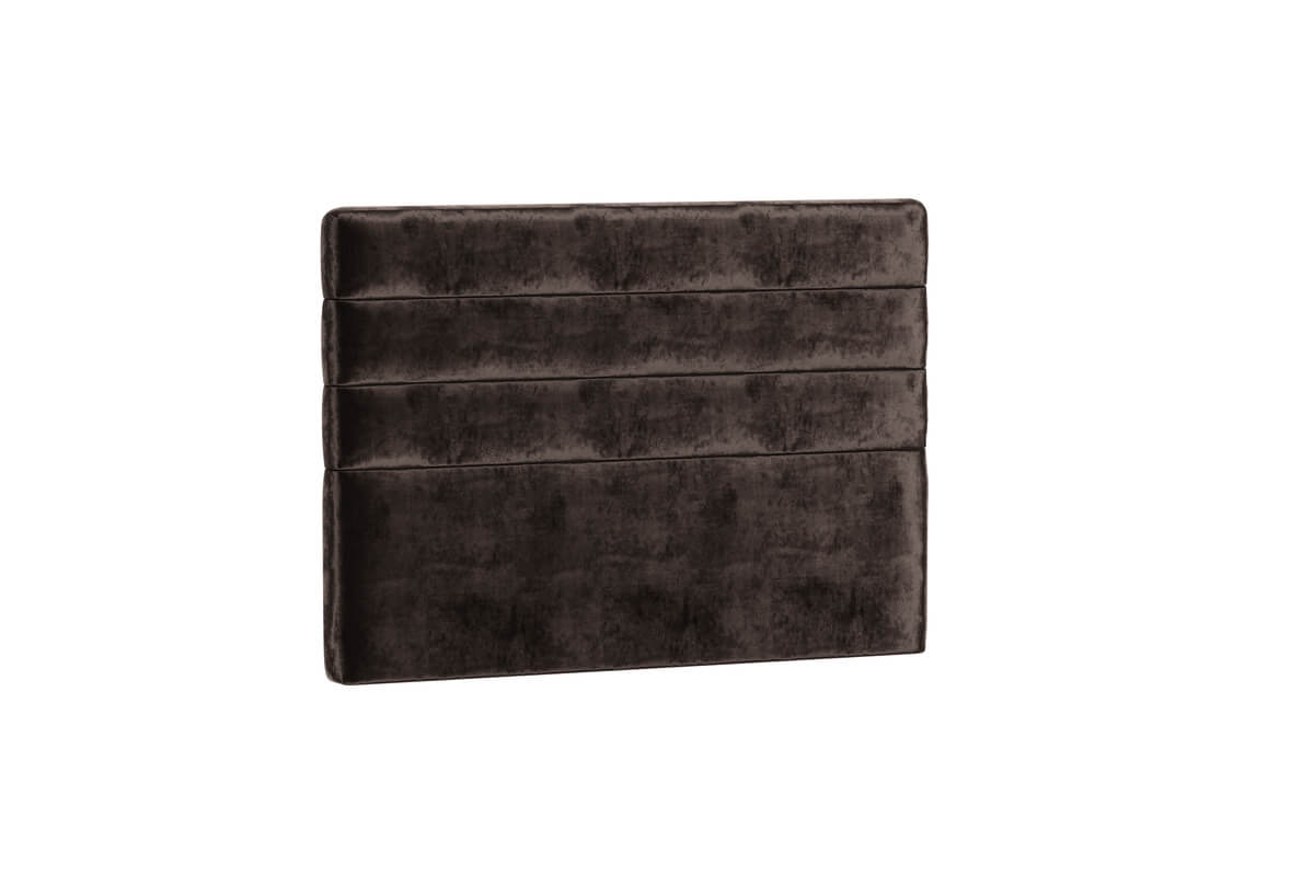 Elegant sängram i mörk sammet för modern sovstil.