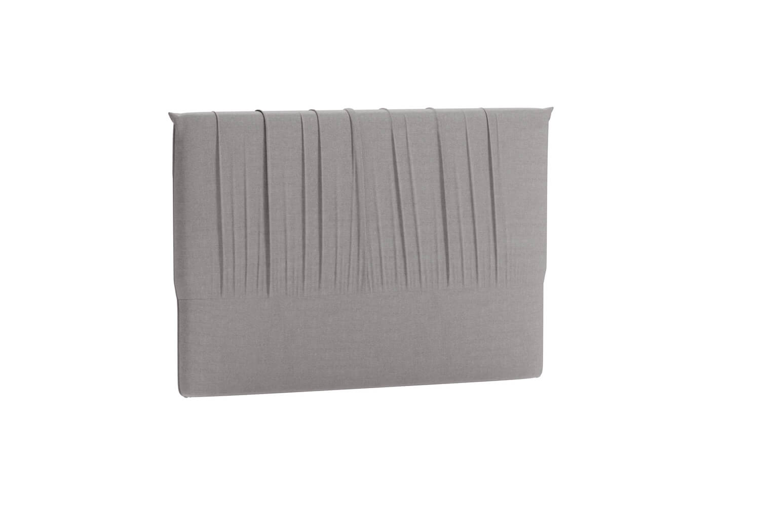 Sänggavel i grått tyg för modern sängdesign och komfort.