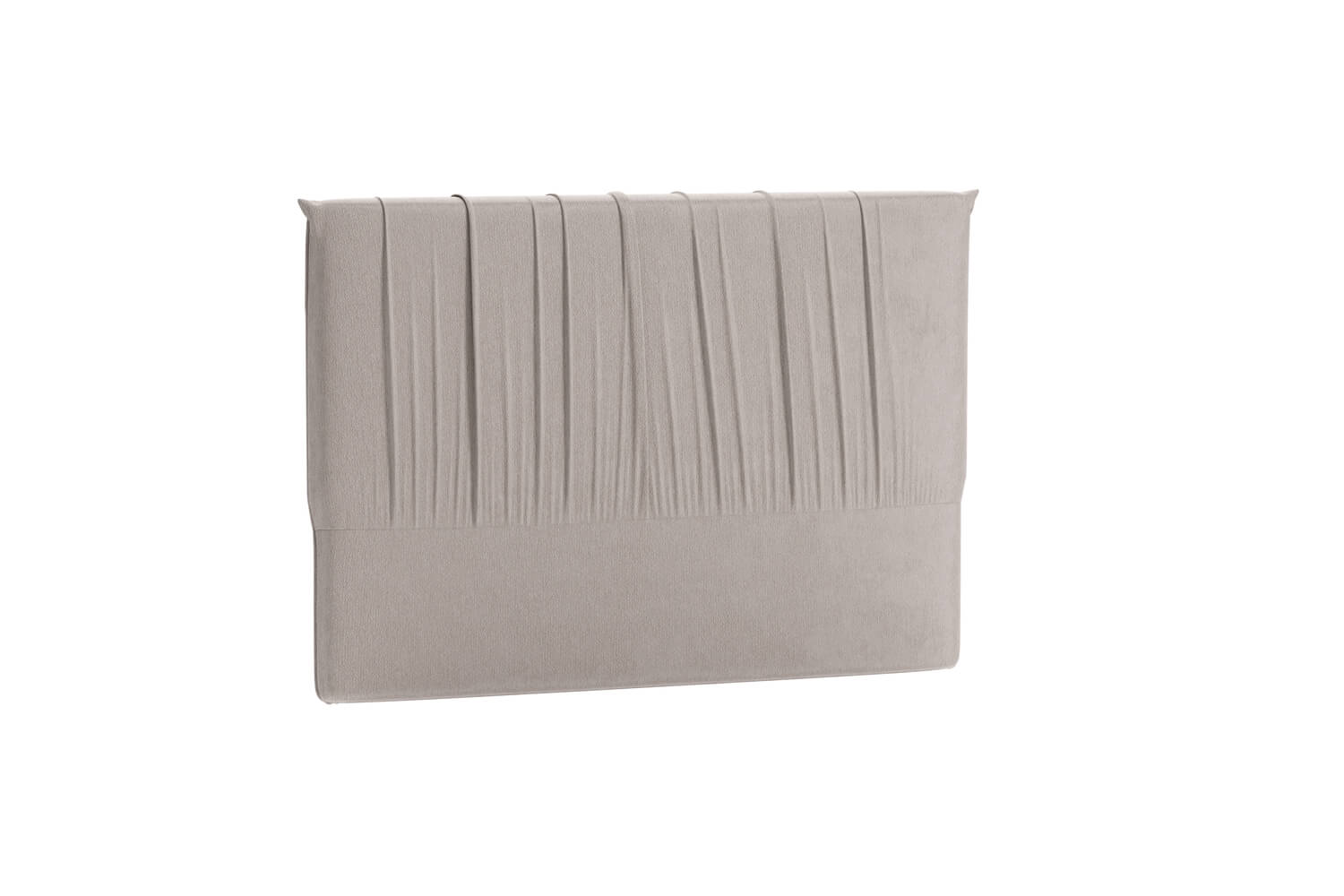 Sänggavel i beige tyg för sängrum, modern och stilren design.