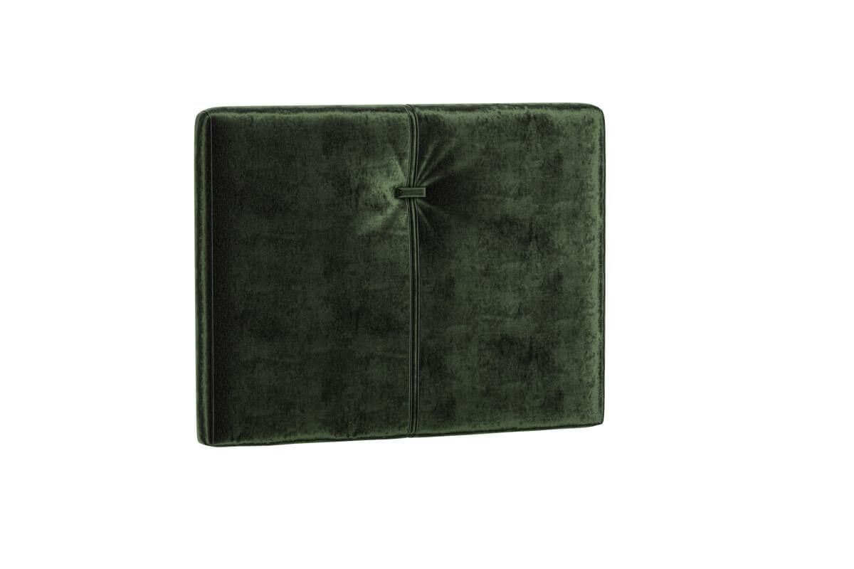 Sängfabriken grönt huvudgavel i sammet för elegant sovrumsmiljö.