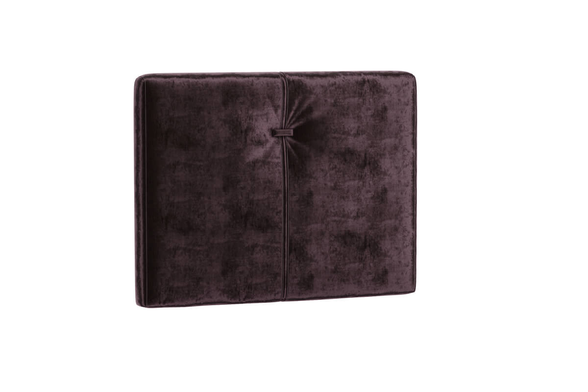 Sängfabriken mörkbrunt sänggavel i sammet för elegant sovrumsmiljö.