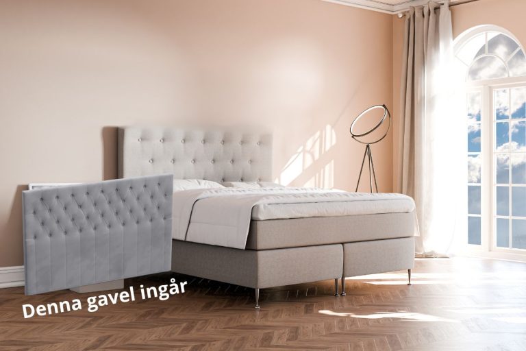 SÄNGFABRIKEN - Elegant säng med stoppad huvudgavel i modern design.