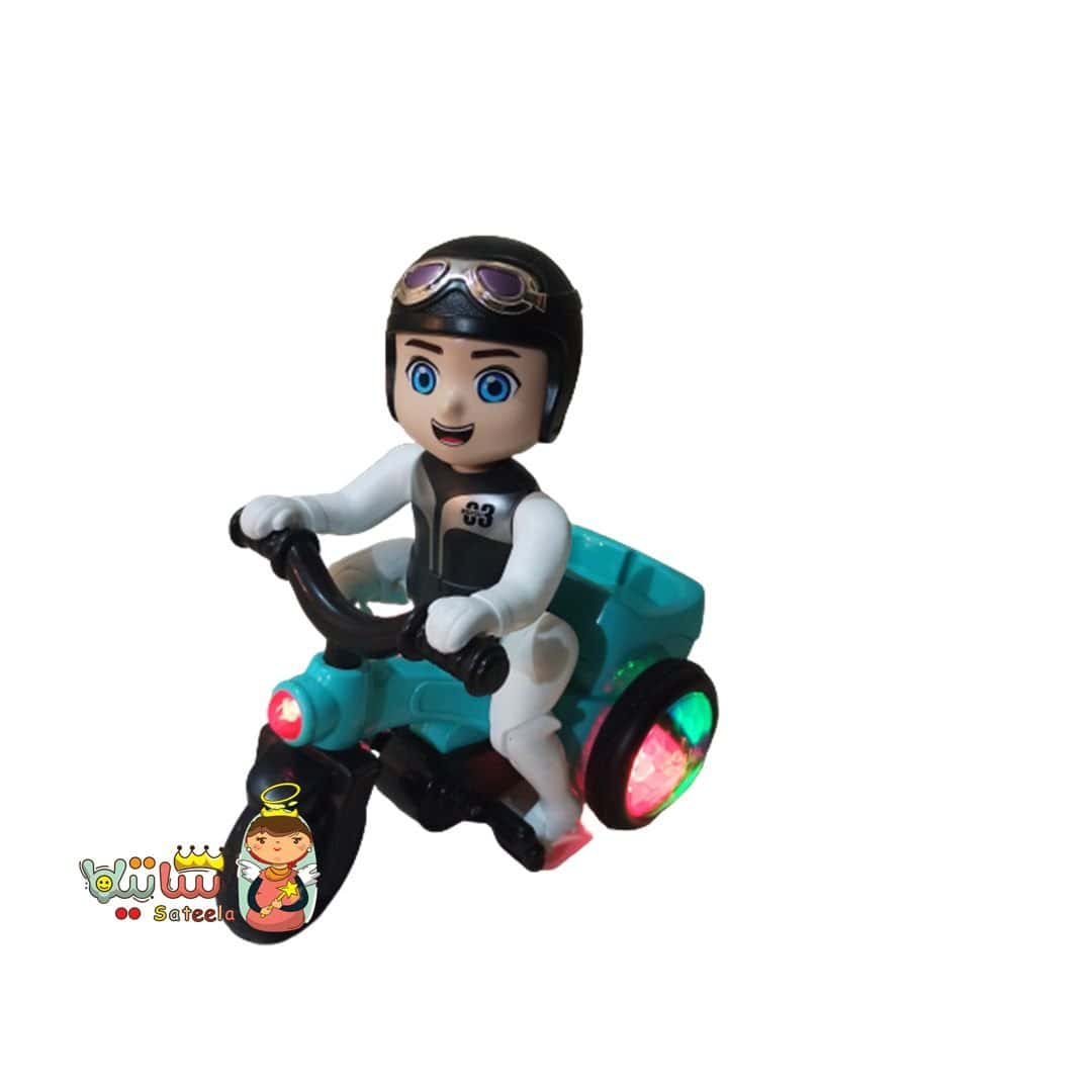 اسباب بازی موتور تک چرخ زن  با رقص نور موزیکال