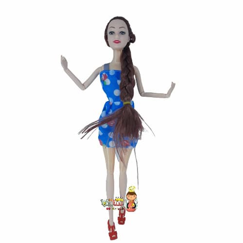 عروسک باربی تمام مفصلی با لباس و کفش 1