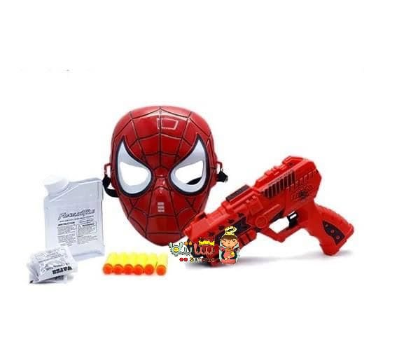 تفنگ دوکاره تیر ژله‌ای و ابری با نقاب اسپایدرمن