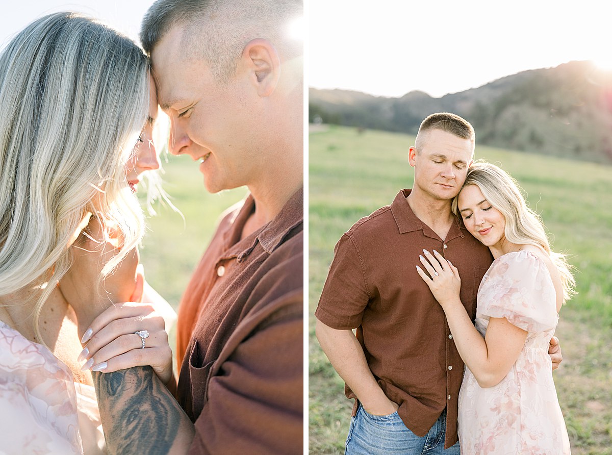 Couples Engagement Session during golden hour at Chautauqua Park in Boulder Colorado