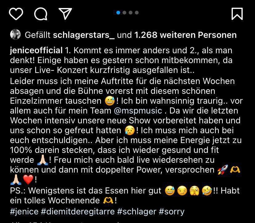 Jenice im Krankenhaus