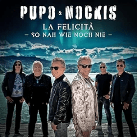 Erfolgreiche Schlagergruppe Pupo & Nockis am Wasser, letzte Titel für Schlagerzeile.de.