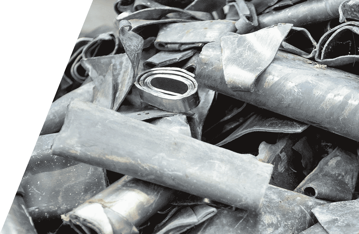 Scrap metal pile ready for recycling at scrap yard in Australia.