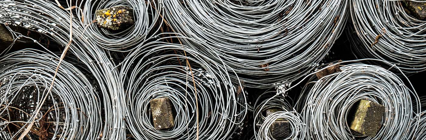 Scrap metal coils ready for recycling in NSW.