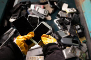 Recycling old smartphones and electronics for eco-friendly disposal and reuse.