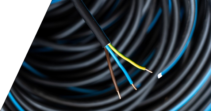 Recycling insulated copper wire for scrap metal collection and eco-friendly disposal.