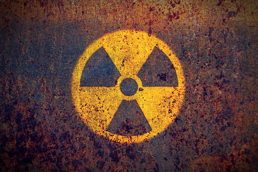 Radioactive symbol indicating non-scrap metals in Australia.